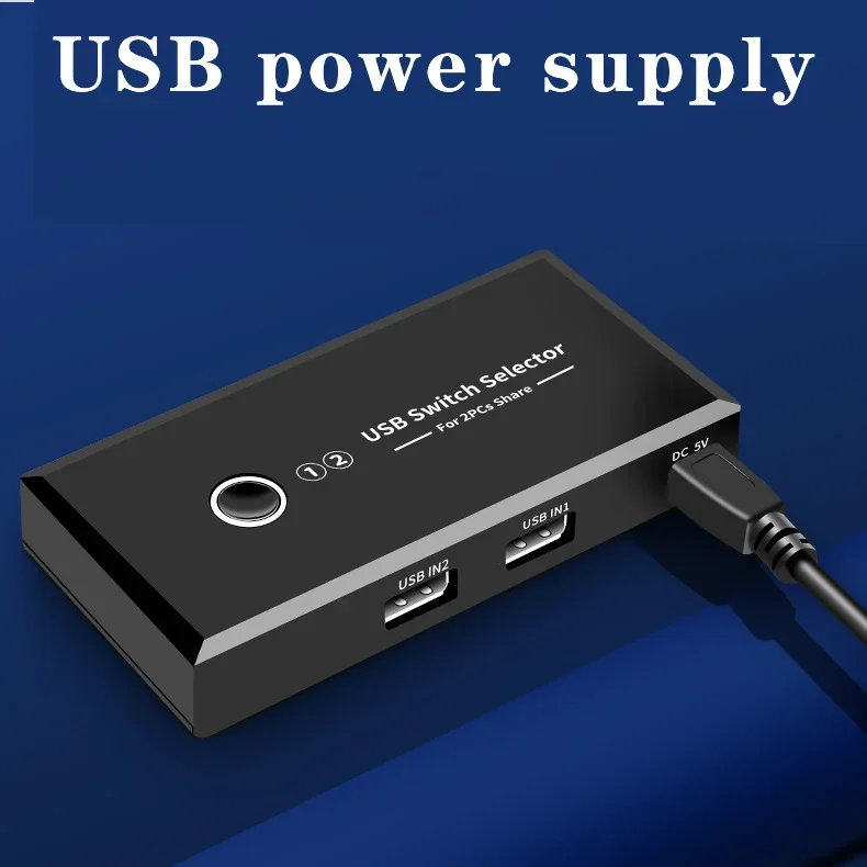 USB KVM Switch USB 2.0 3.0 Switcher KVM Switch for Windows PC Keyboard Mouse Printer 2 PCs Sharing 4 Devices USB Switch
