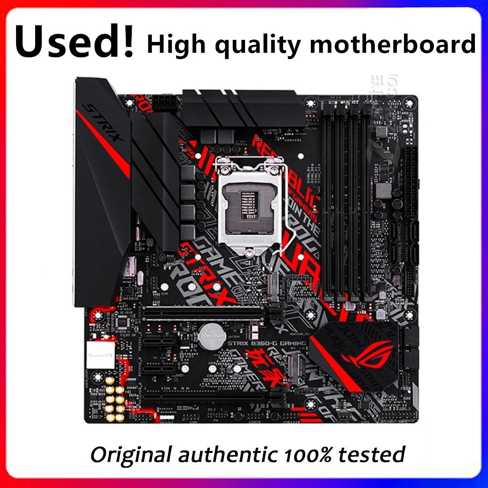 

For Asus ROG STRIX B360-G GAMING Original Used Desktop Intel B360 B360M DDR4 Motherboard LGA 1151 i7/i5/i3 USB3.0 SATA3