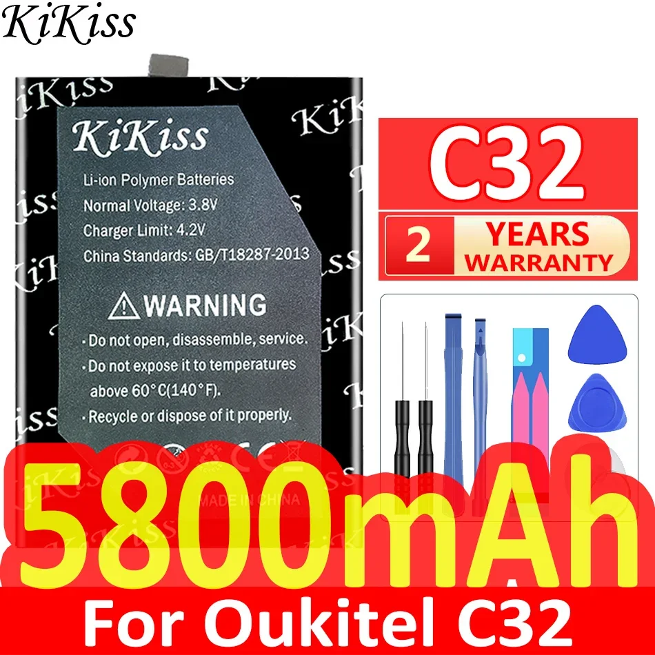 

5800mAh KiKiss Powerful Battery C32 (S6509) For Oukitel C32