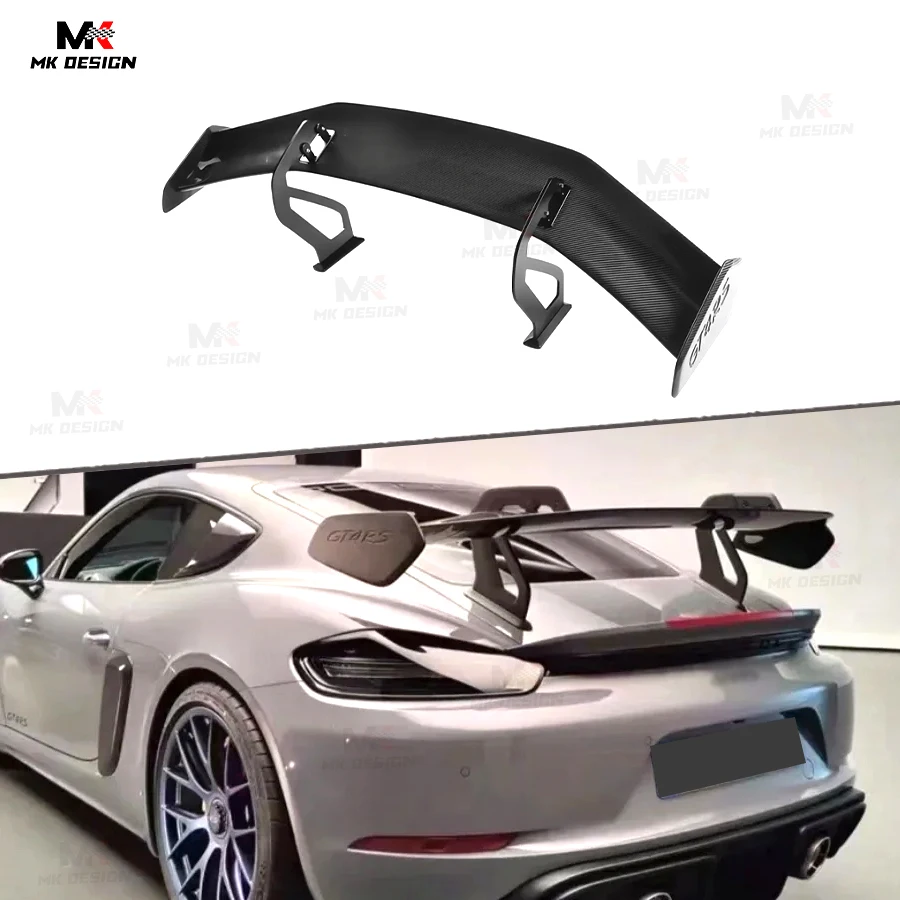 

Carbon Fiber Rear Wing Boot Spoiler for Porsche Boxster Cayman 718 Upgrade GT4RS Style Car Wing Trunk Spoiler Car Accessories