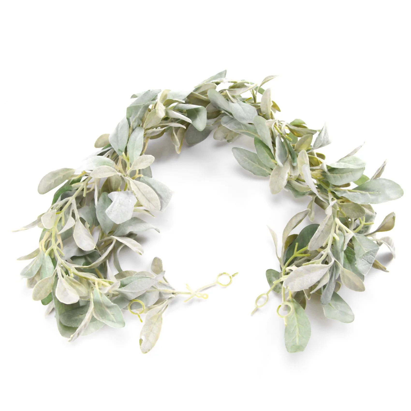 6.7 Ft Lambs Ear Garland Artificial - Succulent Garland - Fall Eucalyptus Garland - Leaf Mantle Garland