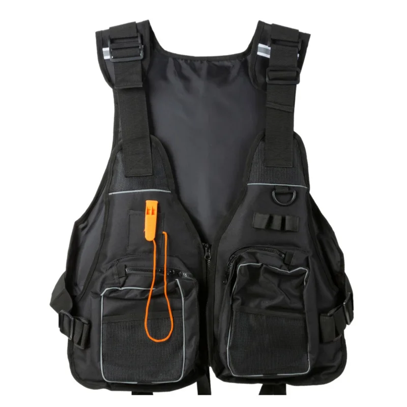 Fishing Life Jacket Multi Pocket Buoyancy Vest Adjustable Safe Flotation Vest For Rock Sea Fishing Boating Water Sports