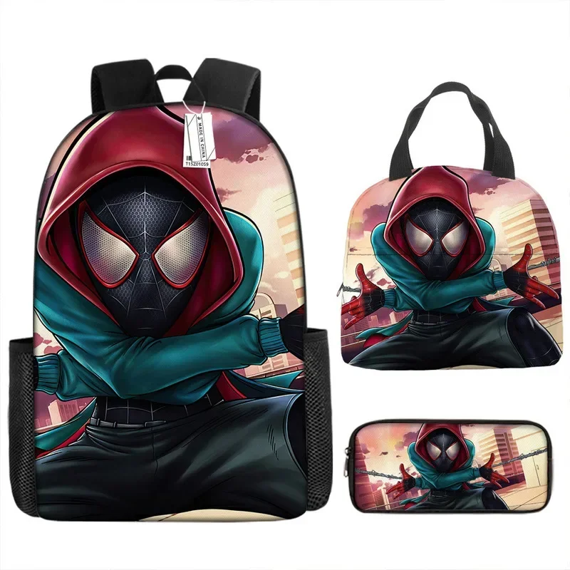 3 sztuk/zestaw Marvel dzieci 3d śliczny Spider-Man Design plecak Stitch chłopcy tornister dla dzieci plecak do przedszkola Mochila