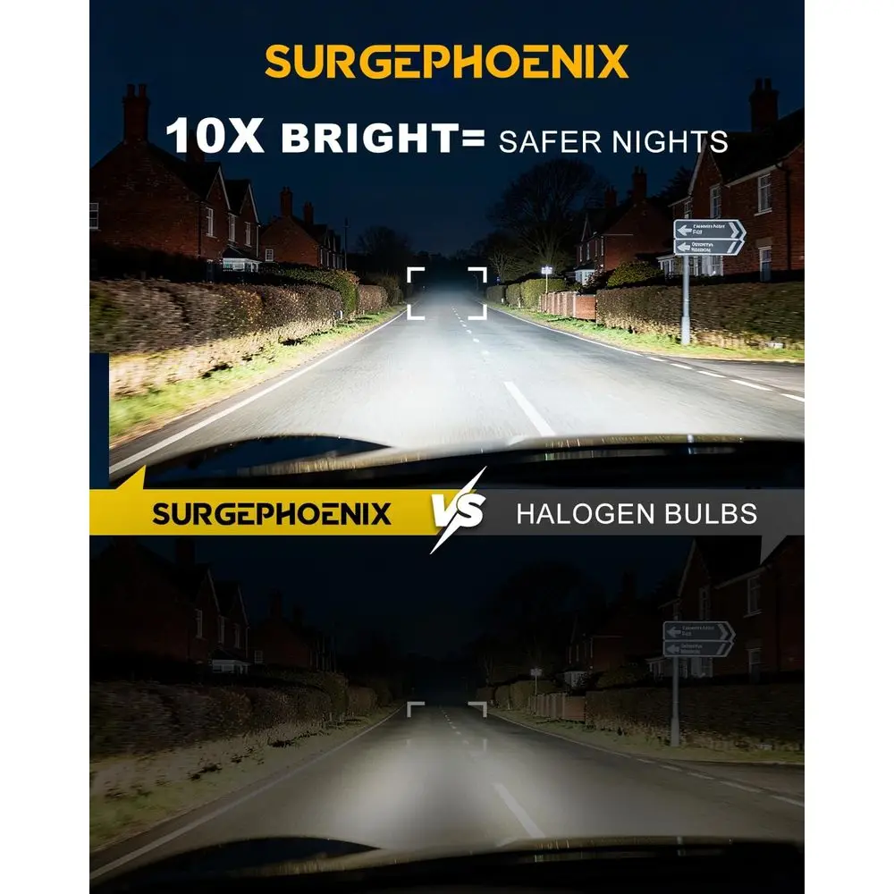 مصابيح إضاءة LED فائقة السطوع 120,000LM، محدثة 2025، 6500 كلفن أبيض بارد، أكثر إشراقا 1000%، حجم صغير، عبوة من 4 قطع