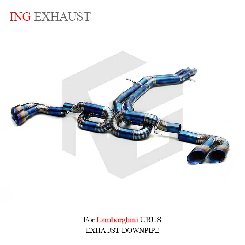 ING Titanium Exhaust System Performance Catback for Lamborghini URUS 4.0T Without valves with tips Auto Performance Parts