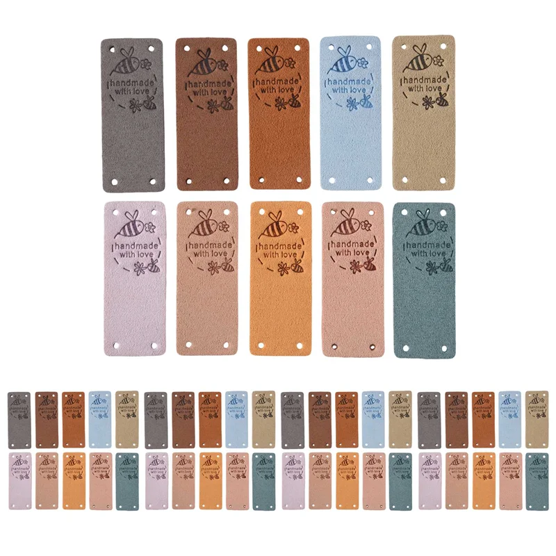 

ABMR-50 шт., этикетки ручной работы, бирки для ручной работы с бирками любви, кожаные бирки для одежды, подарков, сумок, швейных аксессуаров