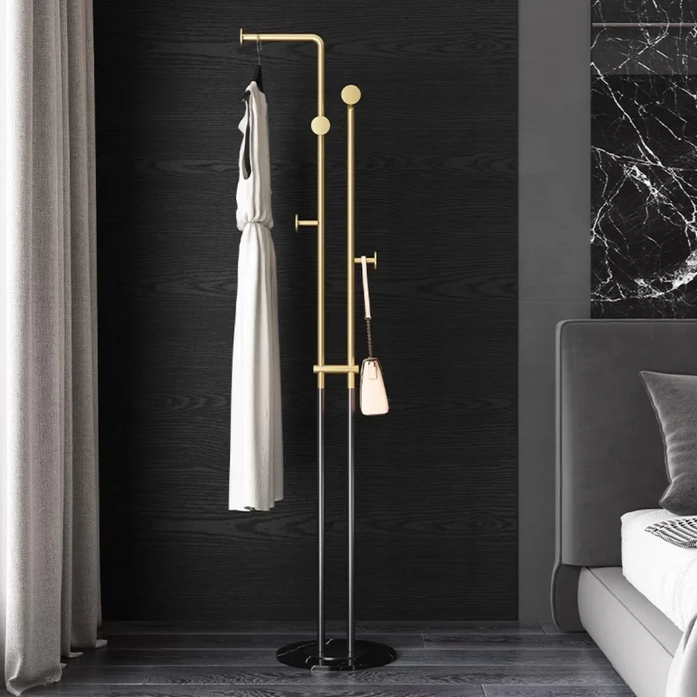 wi-Stylish Gold Metal Minimalist Clothes Rack For Boutique Hats And Fashionable Home Decor Perfect For Bedroom Organization-