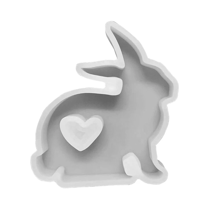 Rabbit Silicone Molds Heart Easter Rabbit Mold Handmade Scented Dropship