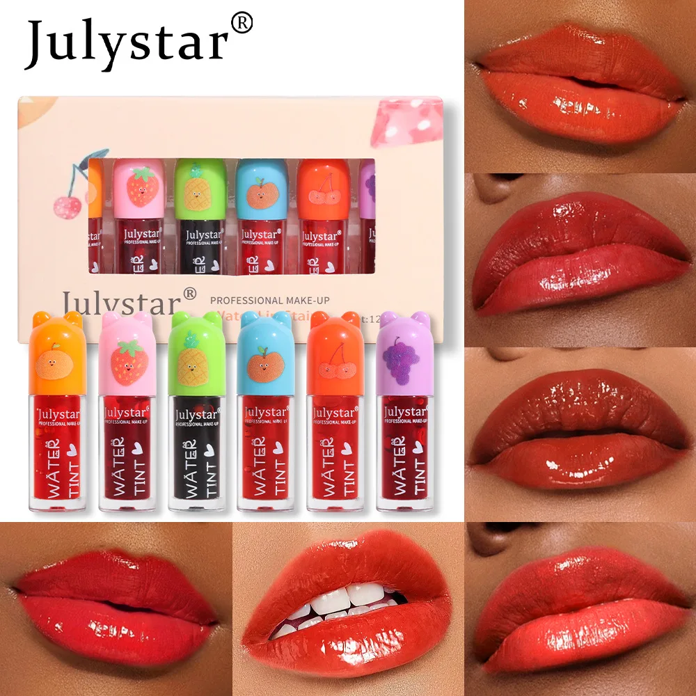 

Julystar 6pcs/box Lip Glaze Set Long Lasting Coloring Lip Gloss Female Cosmetic Lip Makeup Moisturizing Lip Brightening