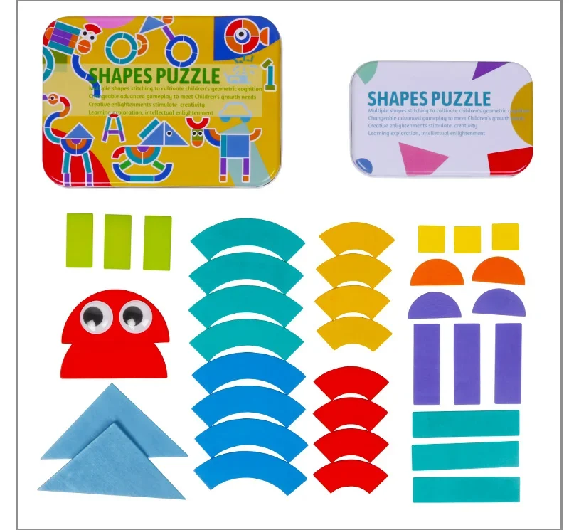 Puzzle créatif en bois pour enfants, jouets éducatifs d'apprentissage précoce, cadeaux Montessori pour enfants, nouvelle collection