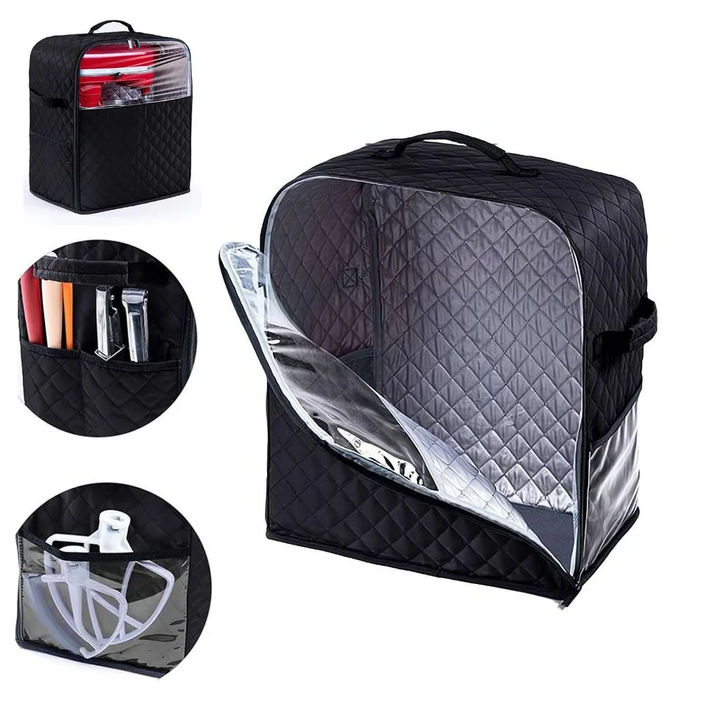 Cubierta antipolvo para mezclador de ayuda de cocina, impermeable, multibolsillos, organizador de mezclador, bolsa organizadora, cubierta duradera para batidora de pie