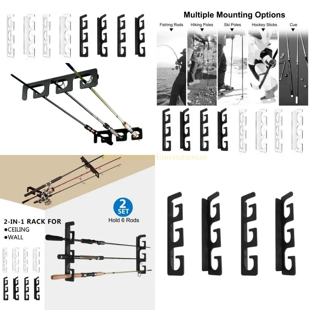 31 be pesca Pole Rack Portes pesca para caña pesca para sistema almacenamiento postes pesca garaje