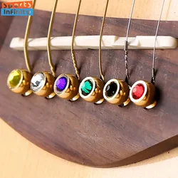 1 Pcs Guitar Strings Nail Acoustic Guitar Bridge Pins Wood Guitar Brass Strings Fixed Cone String Pins String Nails Accessories