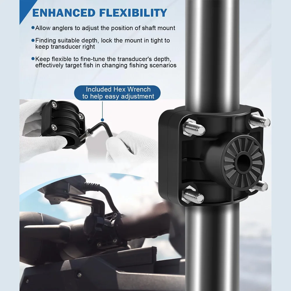 0101278401 Trolling Motor Shaft Mount for the Panoptix Live Scope System and Panoptix LVS32 Transducer,for All Shaft Diameters