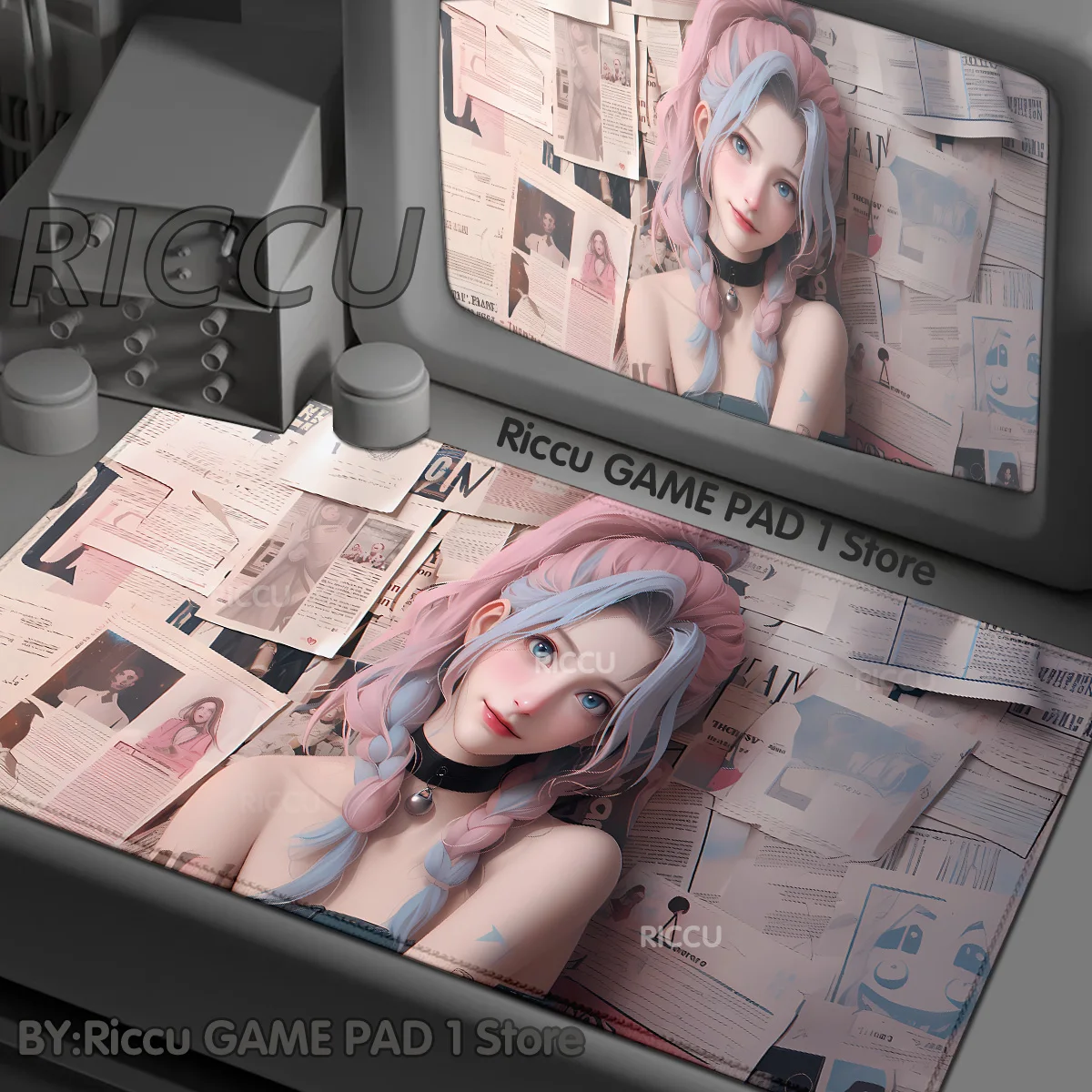 

Anime Cool Girl Cartoon Kawaii Waterproof Anti-slip Table Mat mouse pad Cute Secondary Yuan Office Game Computer Keyboard Pad