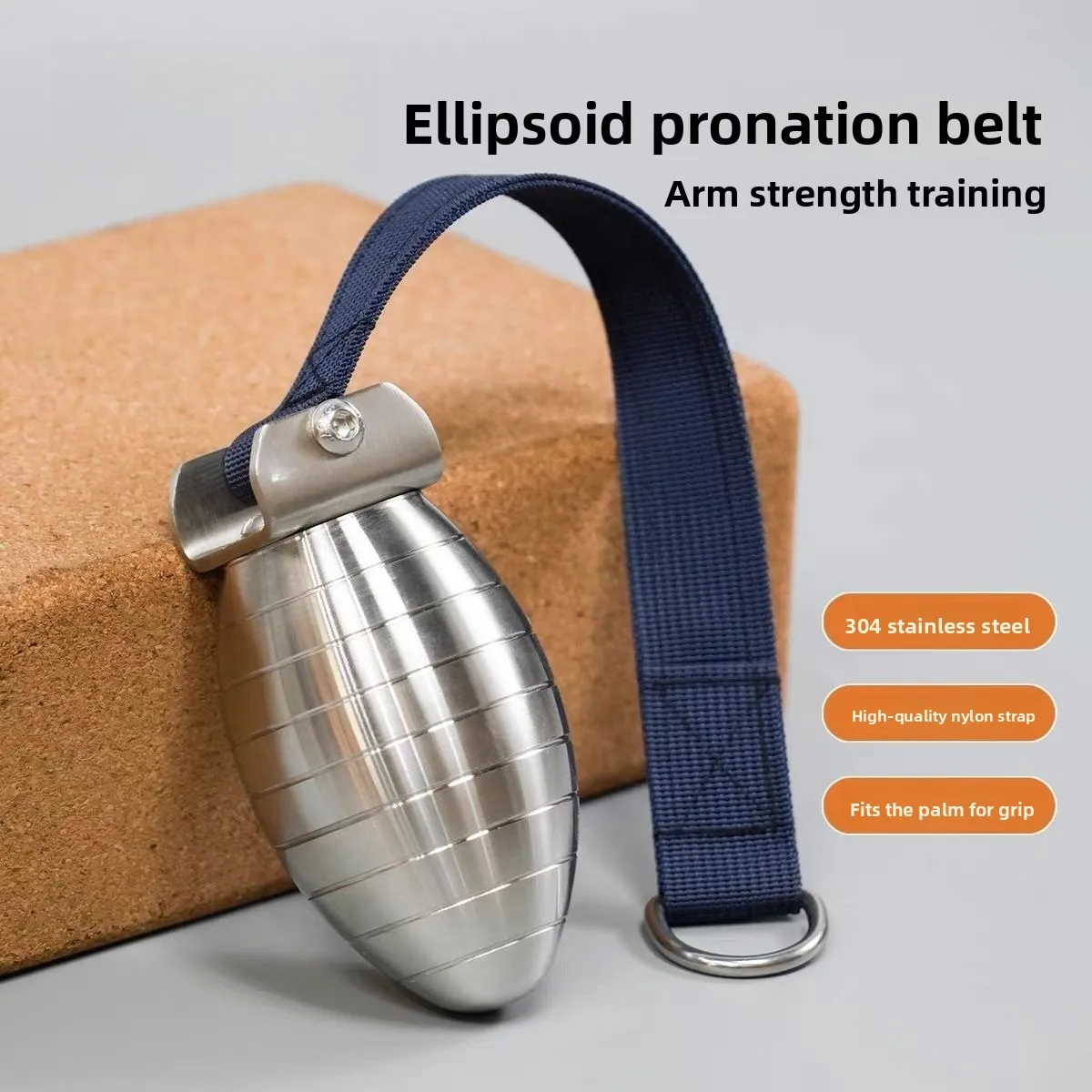 

304 Stainless Steel Power Wrists with Ellipsoidal Belt, Spinning Forward Belt, Punching Peak Lifting,Wrist Bending Training Belt