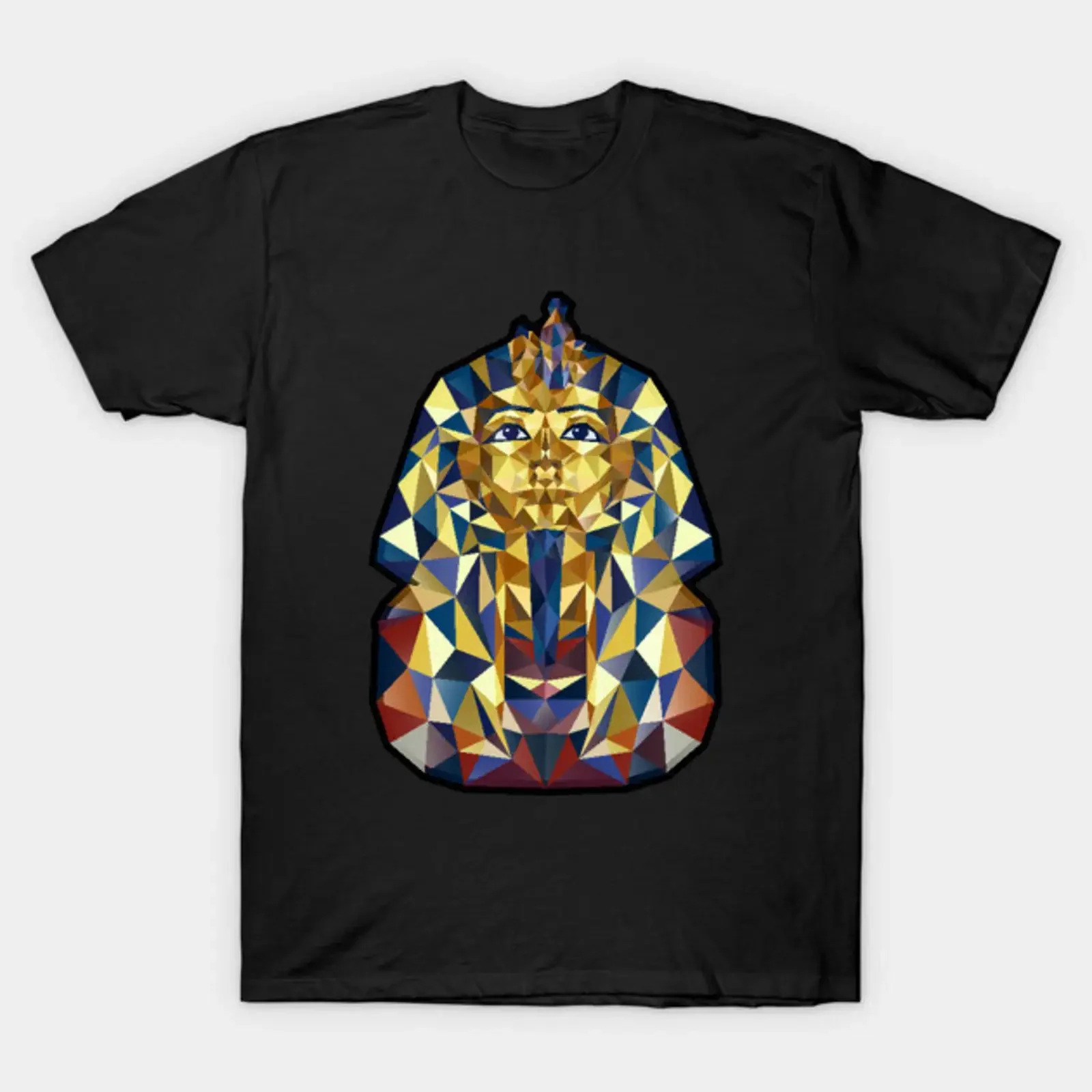 Pharaoh Tutankhamun Mask Egypt T Shirt vintage Washed Versatile Soft designer clothes Unisex Casual fashion Stretched