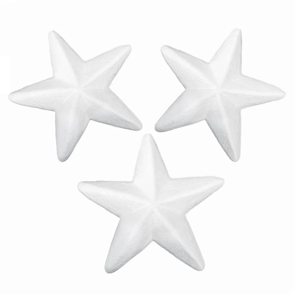 Star Foam Christmas Diy Craft Decorations Stars Crafts Polystyrene White Decor Tree Ornament Decoration Shape Party