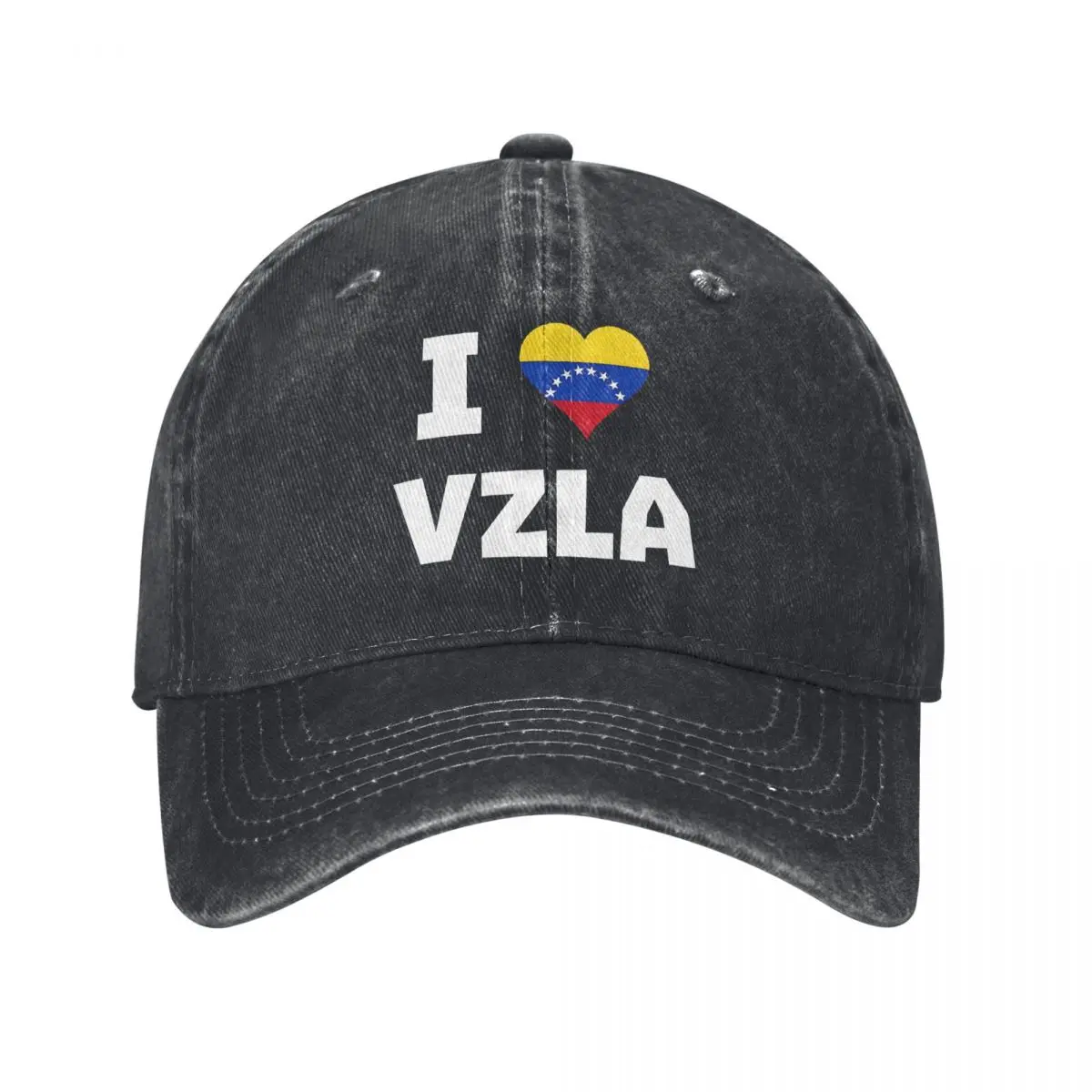 I Love VZLA Camiseta Bandera Corazon Venezuela Baseball Caps Venezuelan Distressed Washed Hat Unstructured Soft Snapback Hat