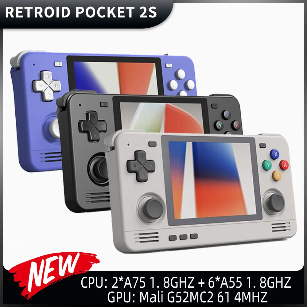 Retroid Pocket 2S reproductor de juegos portátil con pantalla táctil de 3,5 pulgadas, Android 11, 4000mAh