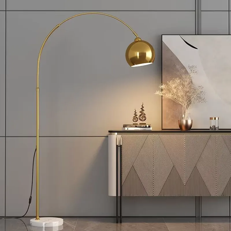 Italian luxury casual floor lamp, eye friendly lamp for living room, standing smart lamp at the sofa side