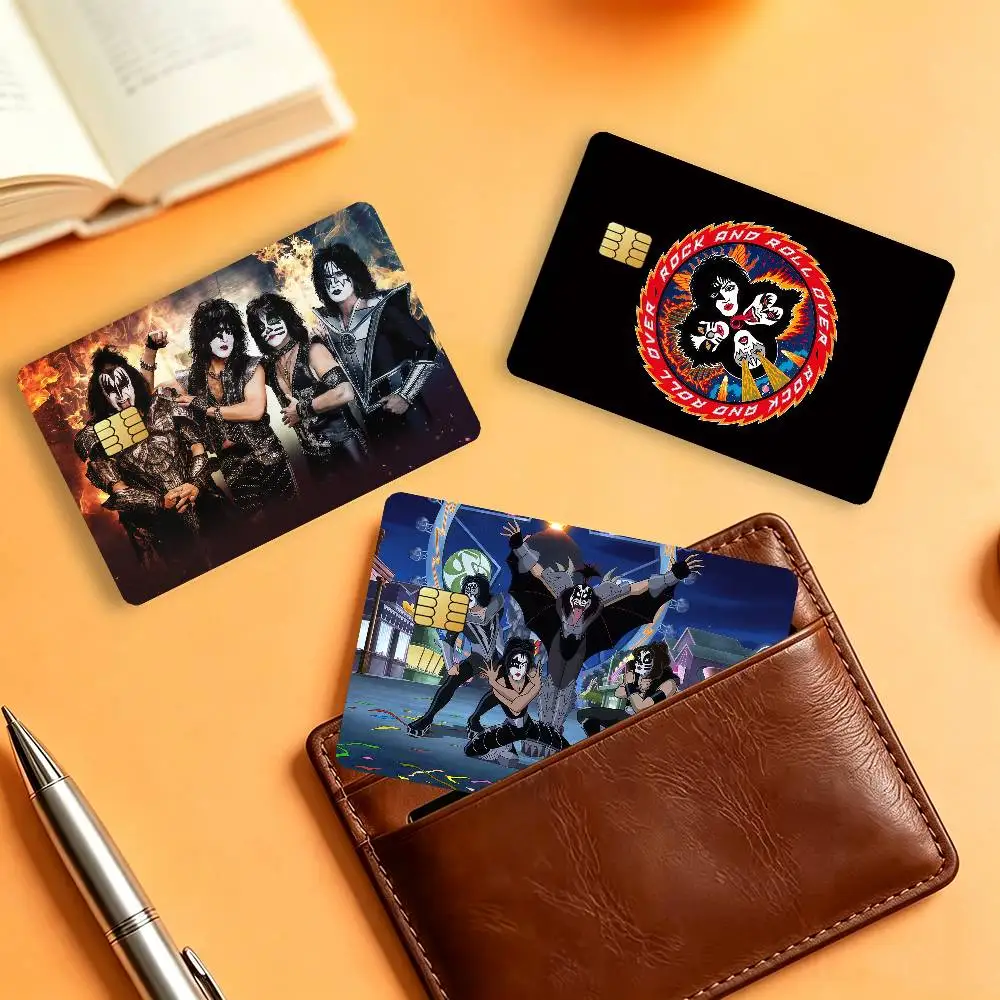Rock Band K-Kiss Credit Skin Cover Card Stickers 4PCS Film Bus Pass Front Decoration Bank Debit Waterproof