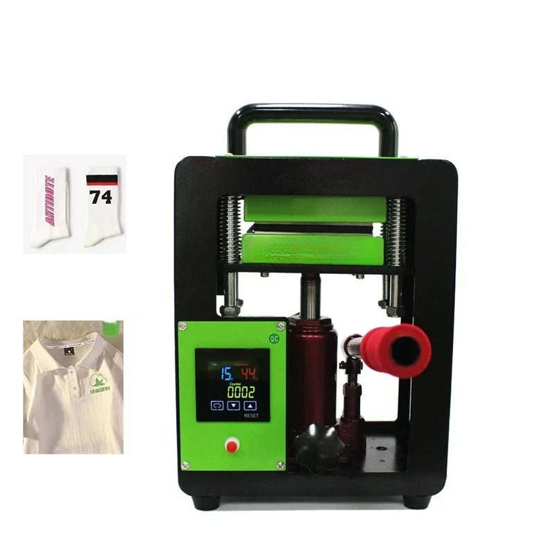 Manual Hydraulic Rosin Press,Small Hot Press Machine Dual Plates 250C,7 Ton Pressure for T-Shirts Mugs Craft DIY Project