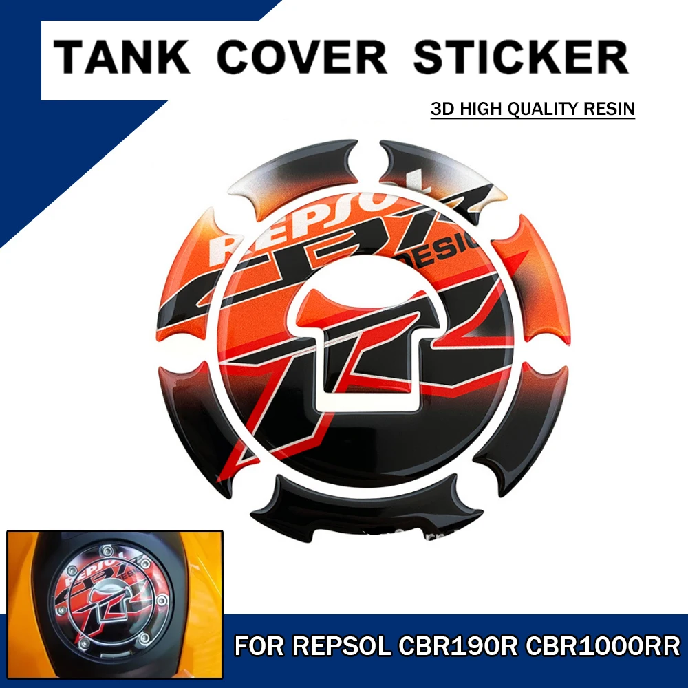 

Protection Sticker For Honda CBR250 CBR1000RR CBR 300R 400R For Repsol CBR190R Motorcycle 3D Fuel Tank Stickers Gas Cap Decals