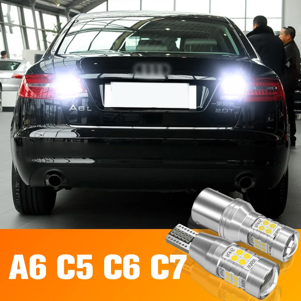 2pcs LED Reverse Light Backup Bulb Accessories For Audi A6 C5 C6 C7 1997-2014 2004 2005 2006 2007 2008 2009 2010 2011 2012 2013