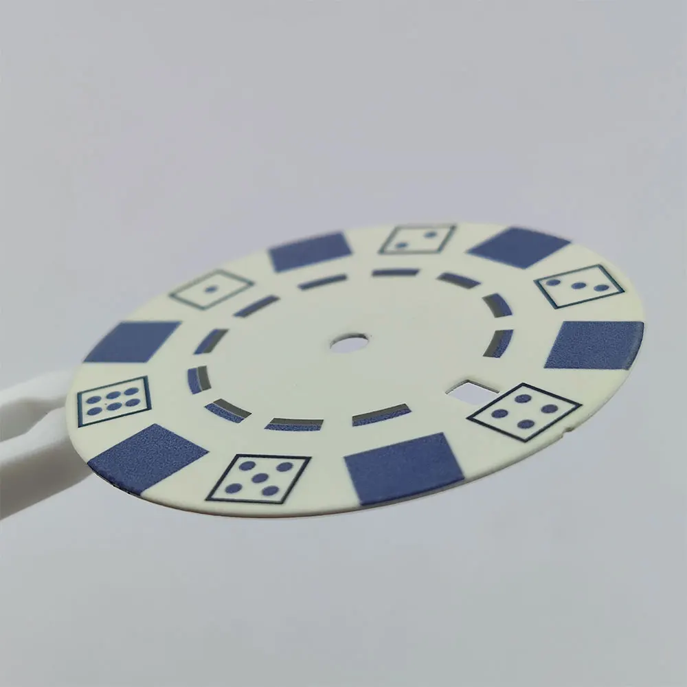 35mm watch dial diameter NH35 dial cocktail poker style C3 Luminous fit for NH35a watch modification accessories mechanical