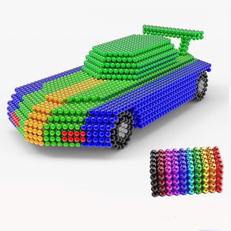 5 مللي متر 10 الملونة جولة المغناطيس الكرة الخرز قوي النيوديميوم المغناطيسي هوك دفع دبوس DIY بناء تجميعها اللعب مهرجان هدية #6
