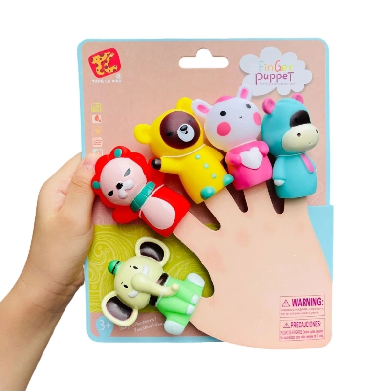 A5yc Bulk 5 Puppets mano creatura in gomma Fingta per il gioco per ragazzi Attività in classe Girls