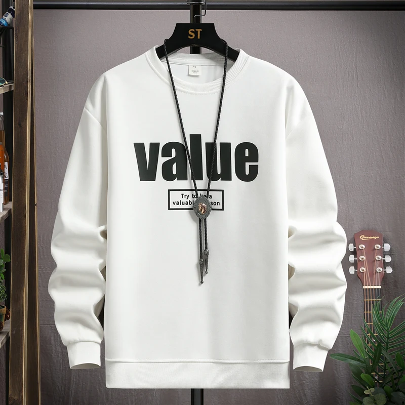 

Casual Loose Men's Hoodie Long Sve T-irt Faionable Urban Sle Autumn Collection Polyester Cotton Blend Youth Friendly