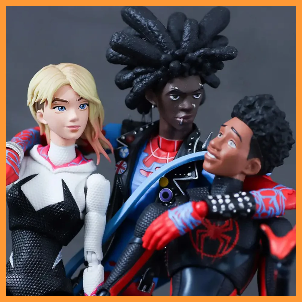

【In Stock】SHF 1/12 Scale Crosses the Universe Super Hero Punk Spider Miles ko 6 inches Joint Action Figure Model Toys for Fans