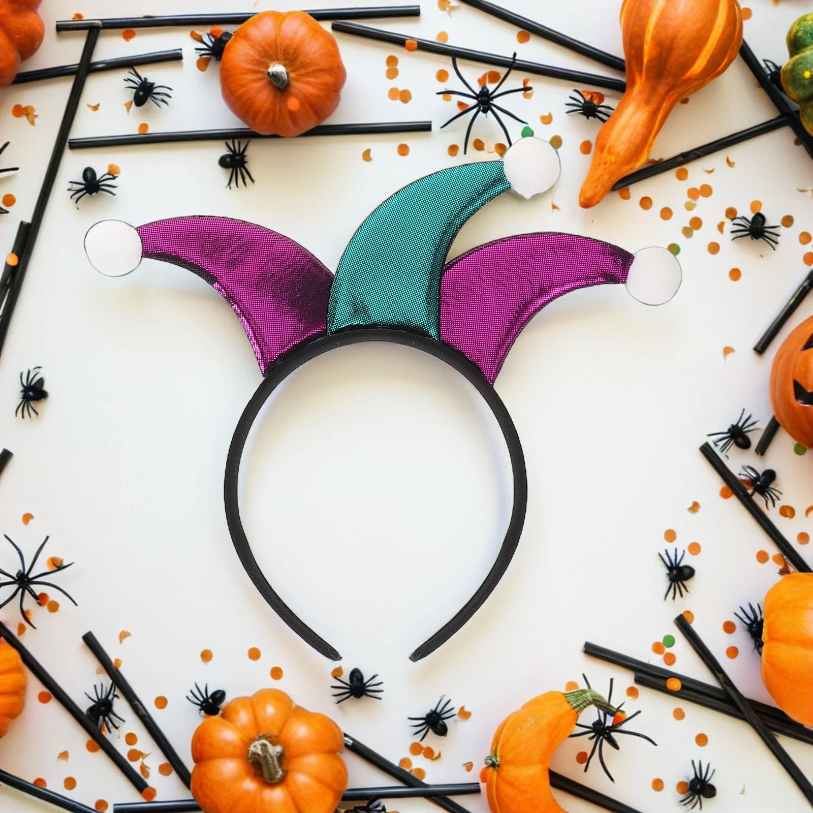 

2 Pcs Couple Halloween Headband Novelty Hair Accessories Headgear Carnival Costume Props Hairball Clown Headdress Lovers