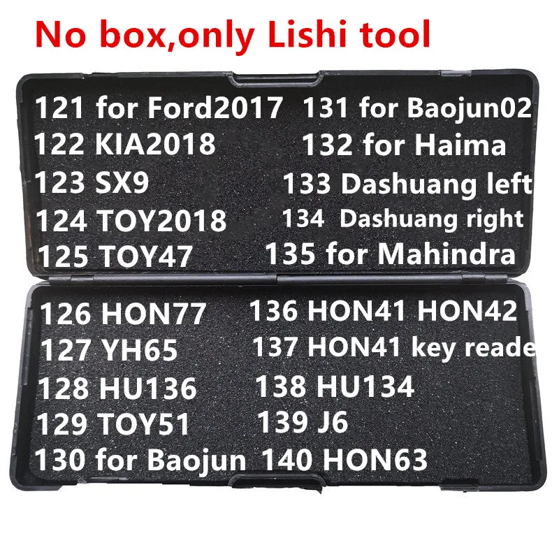 121-140 No Box Lishi 2 In 1 2in1 Tool Kia2018 Sx9 Toy2018 Toy47 Hon77 Yh65 Hu136 Toy51 Hon41 Hu134 Hon63 Ford2017 For Mahindra