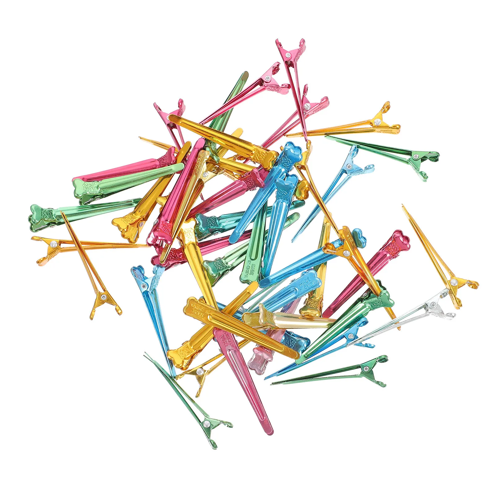 

50 шт. Зажимы для разделения прядей волос, высокопрочные салонные заколки, фиксирующие зажимы для стрижки, инструмент для парикмахеров, принадлежности для барберов