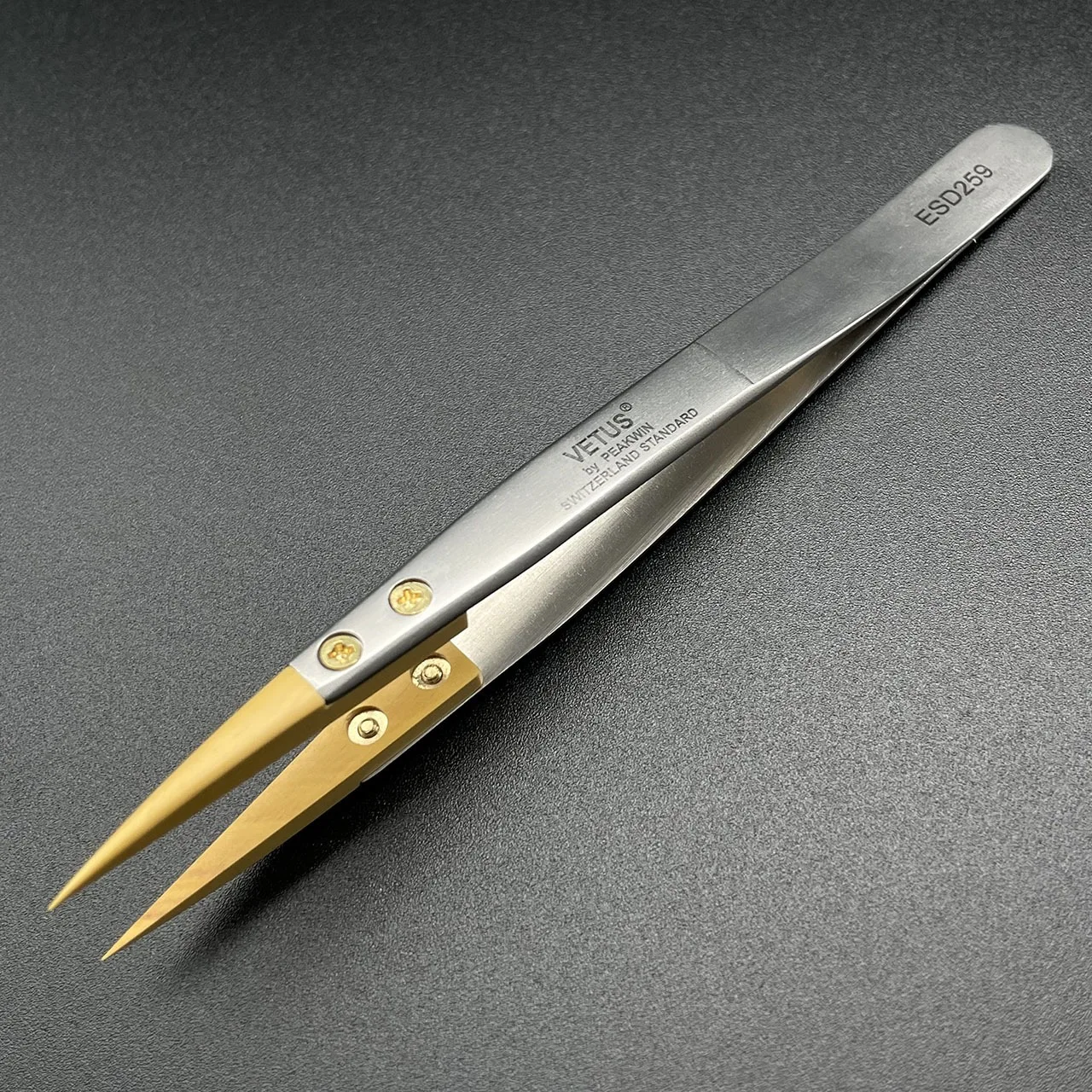 Image of Hochwertige Pinzette mit Holzspitze, leichte Präzisionspinzette für Uhrmacher, hochwertige Pinzette mit Metallspitze, Werkzeug zur Reparatur von Uhren