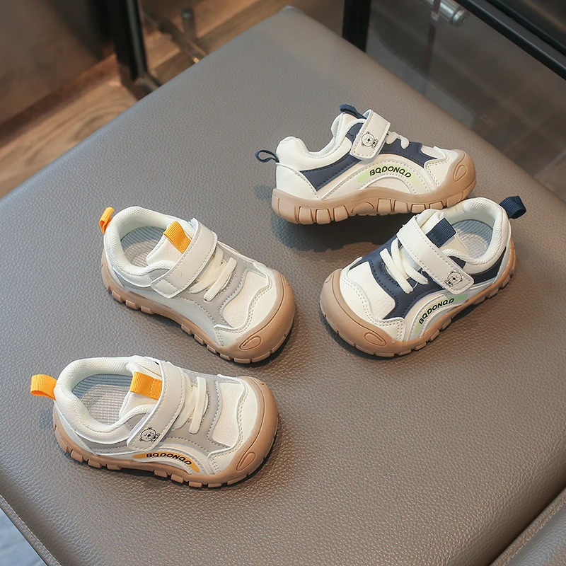 Baby Casual Shoes Toes Capped Toddler Walking Shoes Soft Sole Non-slip 2026 Brand New Kids Sports Shoes Trendy