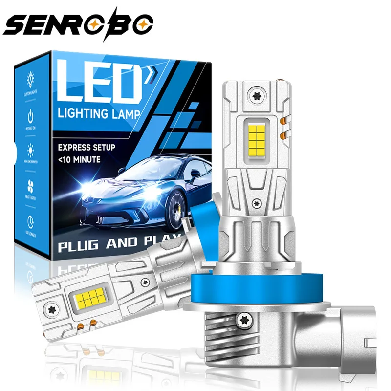 2Pcs LED Fog Lamp 3570 CSP Bulbs For MAZDA 2 Demio 2007 2008 2009 2010 2011 2012 2013 2014 2015 2016 2017 2018 Front Fog Light
