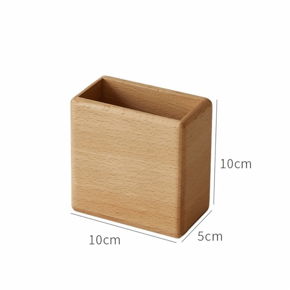 Practical Wall-Mounted Storage Organizer Walnut Bamboo Wood Phone Storage Holder Beech Wood No-Drill Multi-Use Organizer Office