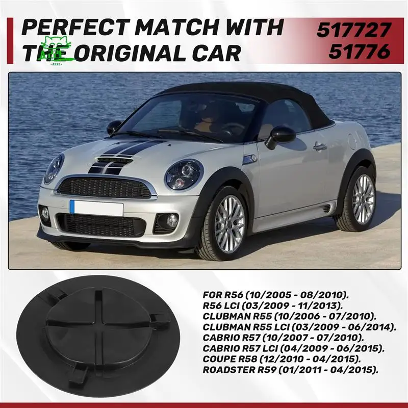 A22E-Car Front Wheel Left Right Fender Liner Inner Splash Guard Cover For-BMW Mini Cooper R56 F56 R55 F55 R57 R58 51772751776