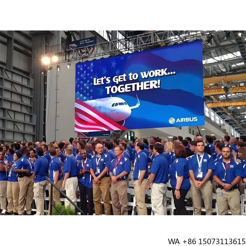

P2.976 Factory Indoor Full-Color Rental LED Display Modular Design with Die-cast Aluminum Box Body 500*1000mm Wall Installation