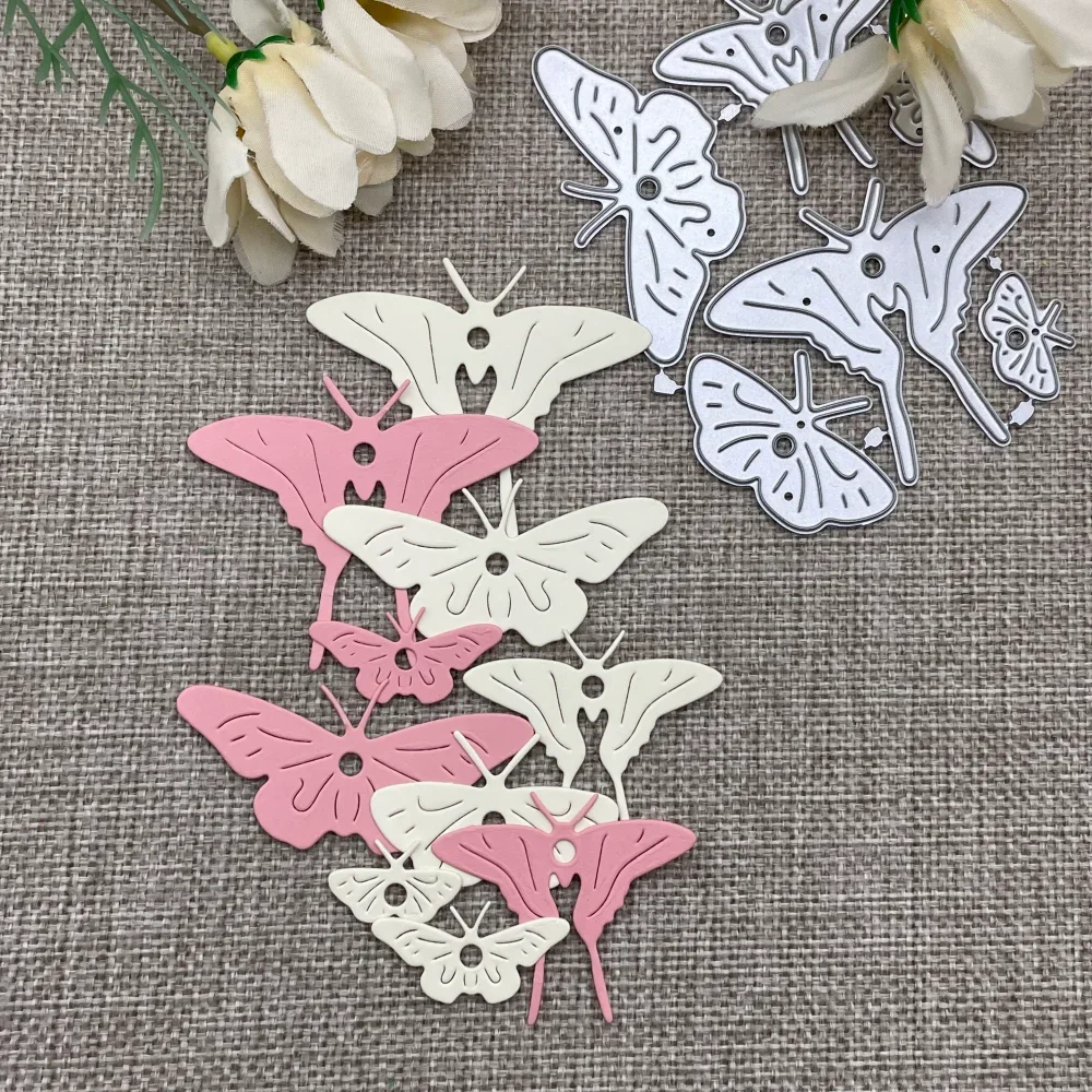 

Металлические вырубные штампы с круглыми отверстиями в форме бабочки для скрапбукинга, декоративного тиснения и рукоделия