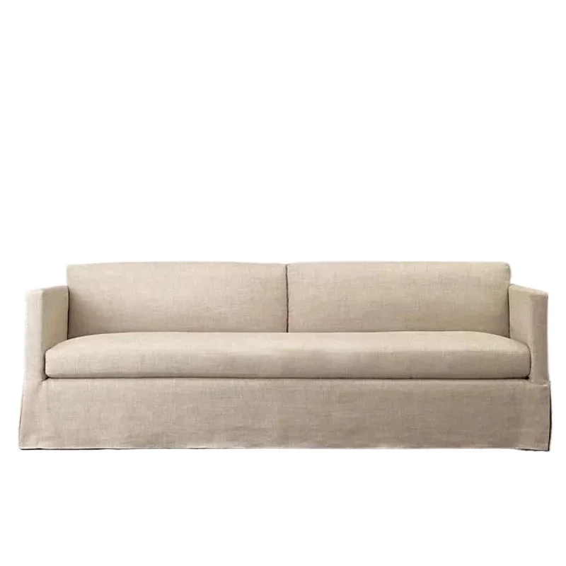 

Modern simple living room home removable and washable linen fabric sofa American retro combination single double triple sofa