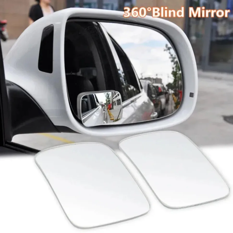 

2Pcs Car Side Auxiliary Blind Spot 360 Wide Angle View Mirror Small Rearview Mount Safety Tool For Truck Auto Accessories