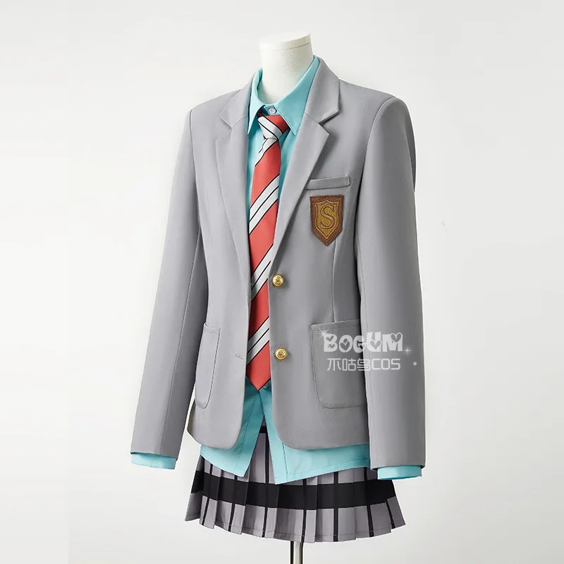 أنيمي الكذب في أبريل ميازونو كاوري أريما كوسي تأثيري حلي حفلة البدلة الزي المدرسي الثانوي ملابس الهالوين مخصص #4