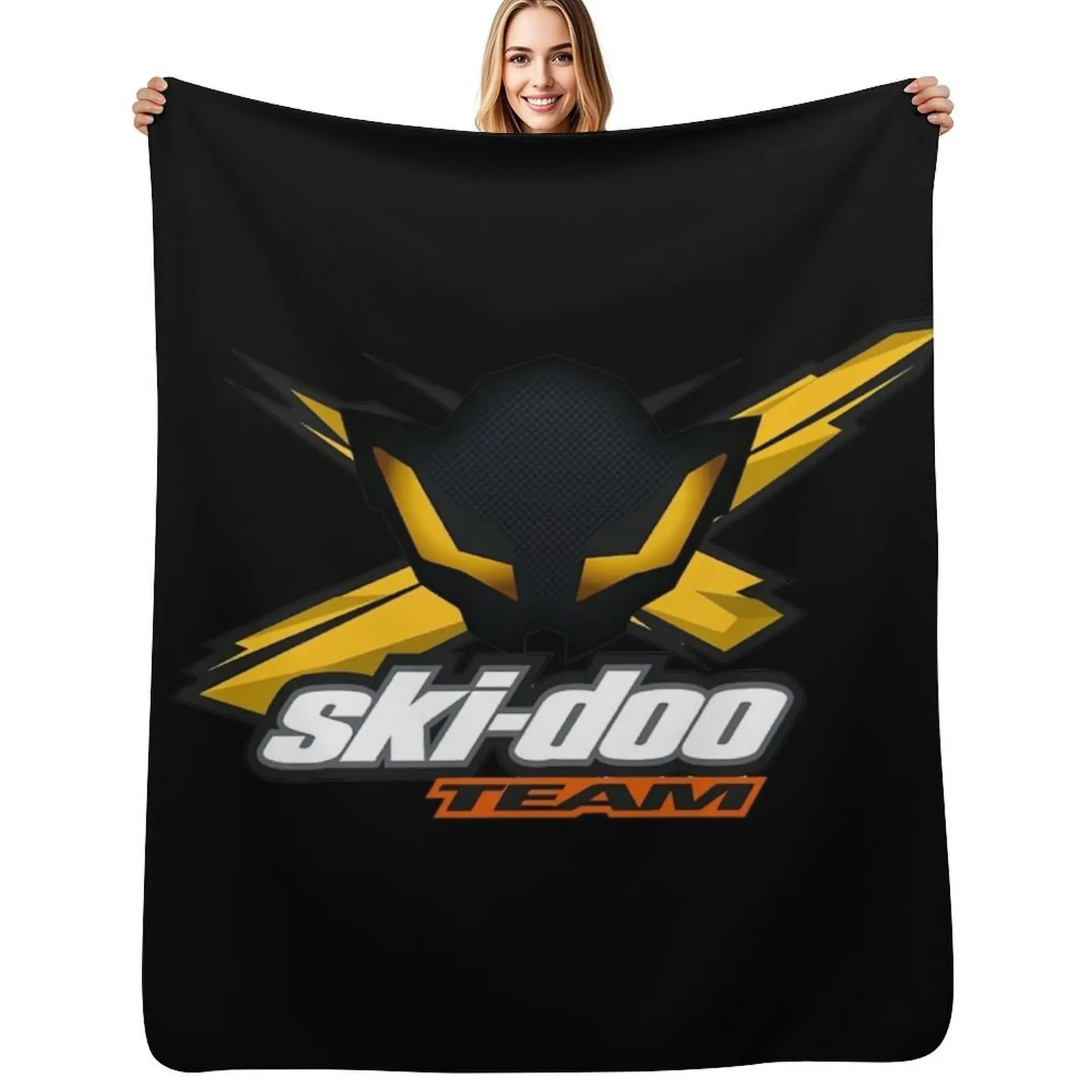 Ski-Doo Team Logo Throw Blanket Luxurious Soft Blanket Holiday Gift for Family