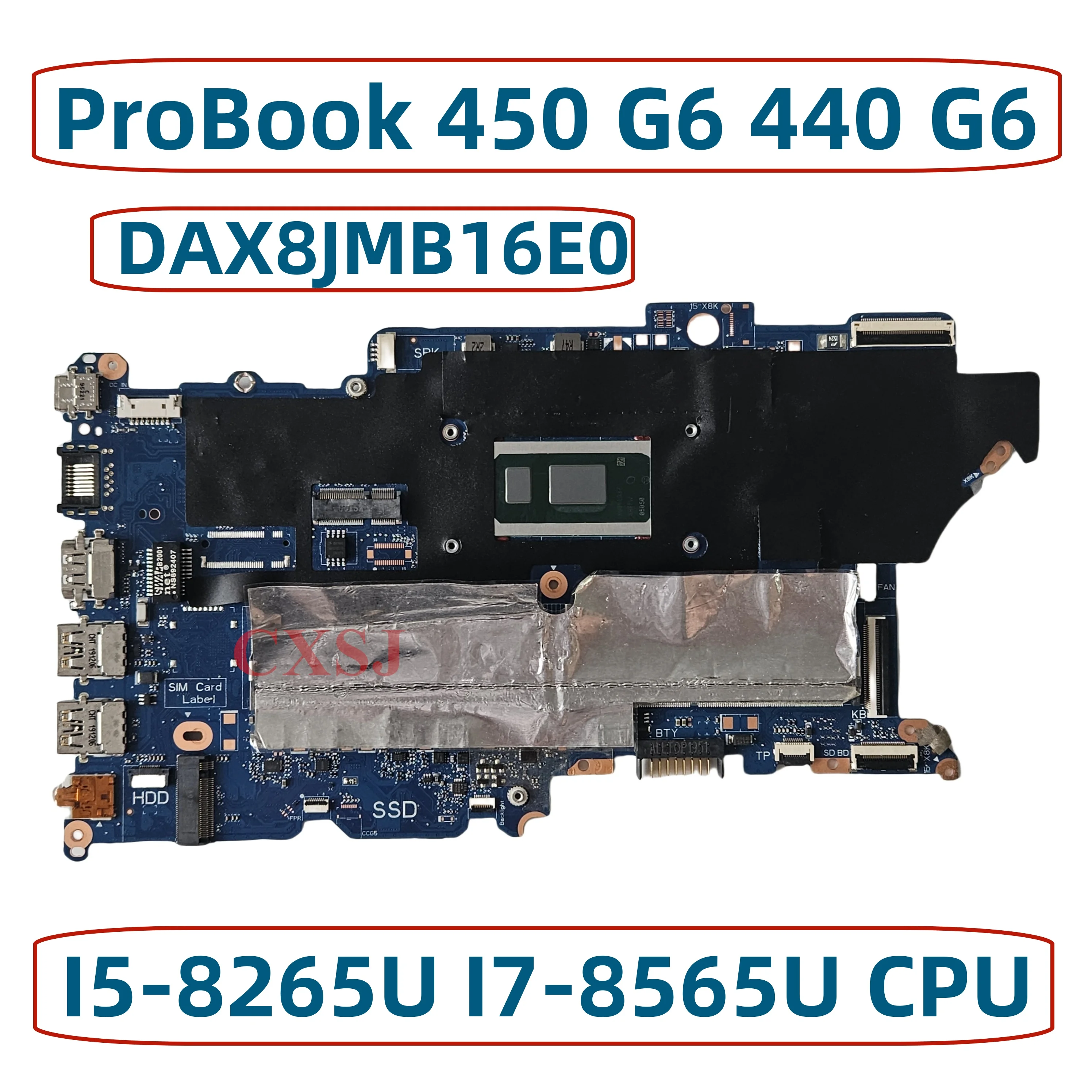 

L44881-001 L44887-501 для HP ProBook 450 G6 440 G6, материнская плата для ноутбука, L44886-601 DAX8JMB16E0 с I3 I5 I7 8-й процессором DDR4