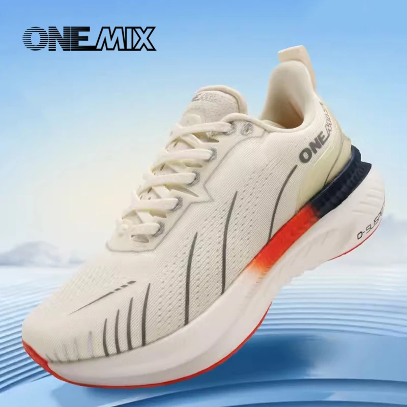 ONEMIX Running Shoes for Men Fall Winter Heavy Runners Lace-up Non-slip Outdoor Sneakers Supportive Daily Trainer Sport Shoes